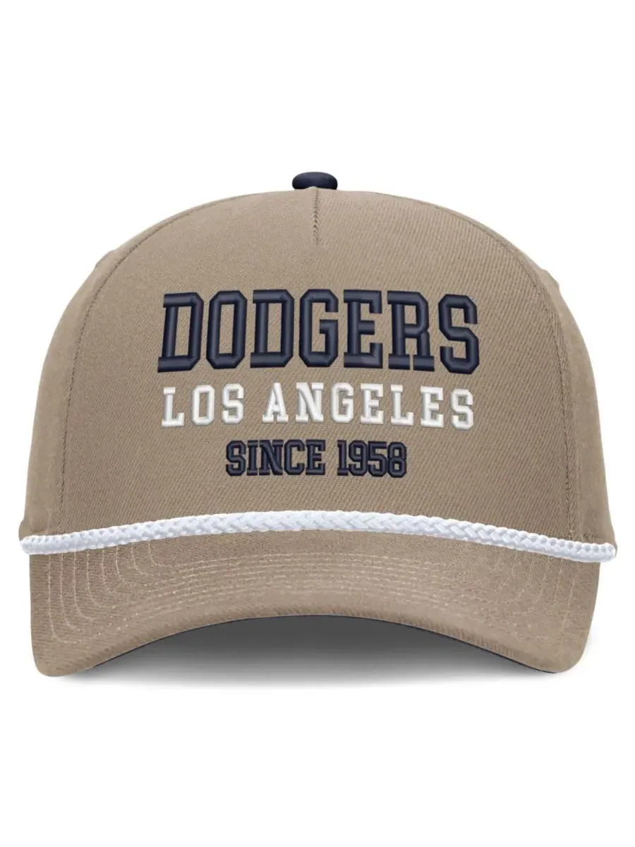 Кепка с изогнутым козырьком и эмблемой Los Angeles Dodgers, модель Rope Rise Nike — изображение 5 из 5, хаки