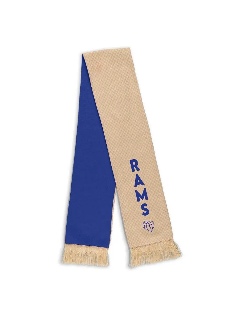 Комплект из шарфа и перчаток с вышивкой Los Angeles Rams Tonal Microcheck WEAR by Erin Andrews — изображение 2 из 3, бежевый