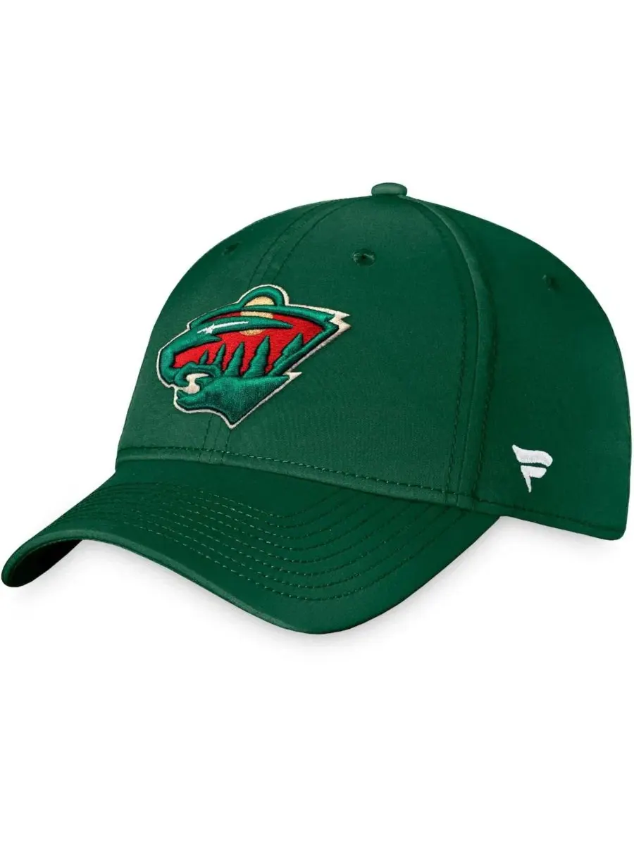 Кепка flex с вышивкой Minnesota Wild Fanatics — изображение 1 из 4, зеленый