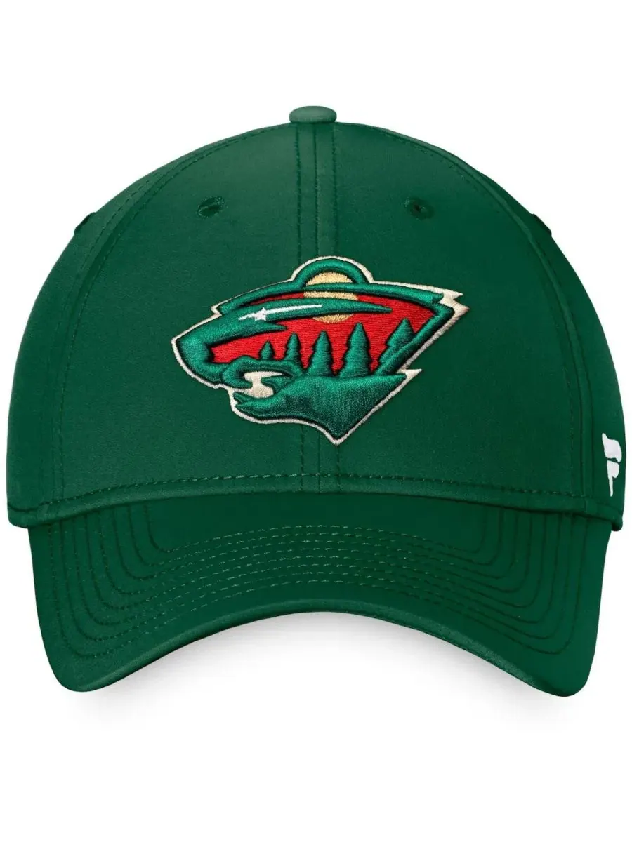 Кепка flex с вышивкой Minnesota Wild Fanatics — изображение 2 из 4, зеленый