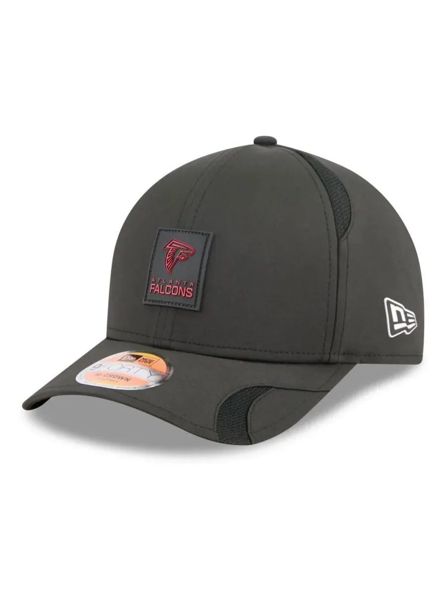 New Era Мужская черная регулируемая кепка Atlanta Falcons 2025 Sideline M-Crown 9FORTY — изображение 1 из 5, черный