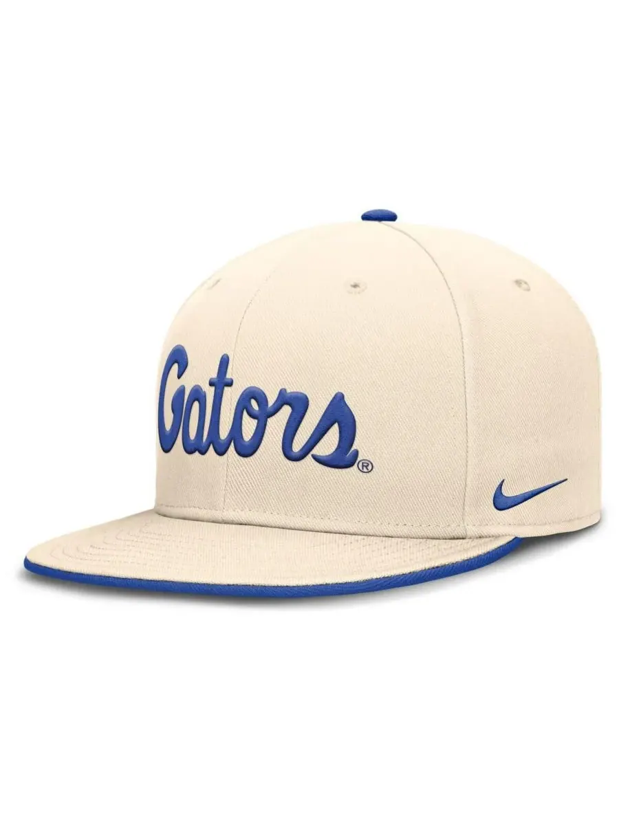 Мужская бейсболка Natural Florida Gators Primetime True Performance Fitted Hat Nike — изображение 3 из 5, прозрачный