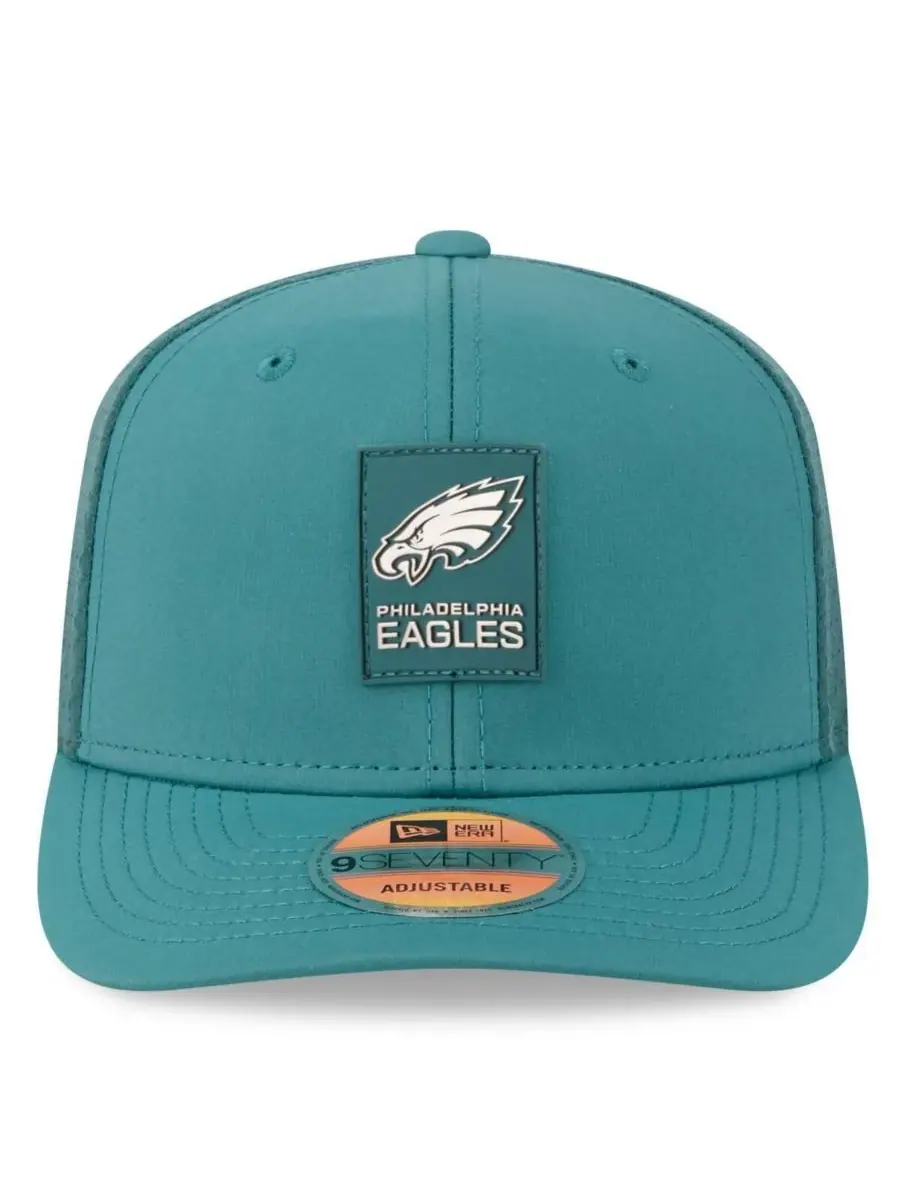 New Era Мужская зеленая регулируемая кепка-тракер Philadelphia Eagles 2025 Sideline 9SEVENTY — изображение 5 из 5, зеленый