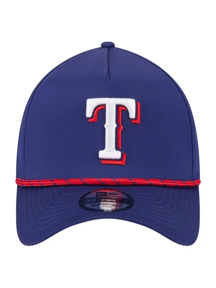 Мужская бейсболка Royal Texas Rangers 39THIRTY A-Frame Perforated Flex Hat New Era — изображение 2 из 5, королевский