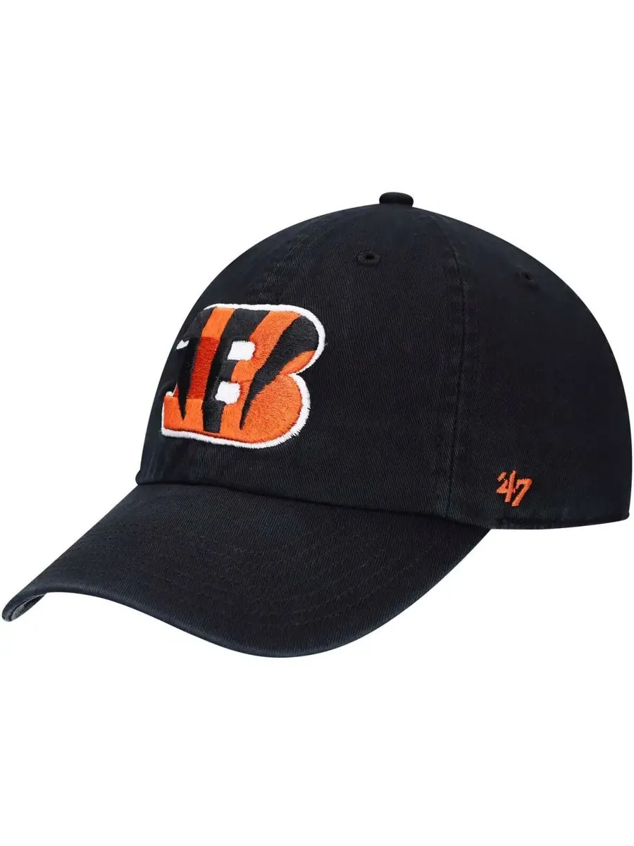 '47 Brand Детская черная регулируемая кепка с логотипом Cincinnati Bengals — изображение 1 из 4, черный