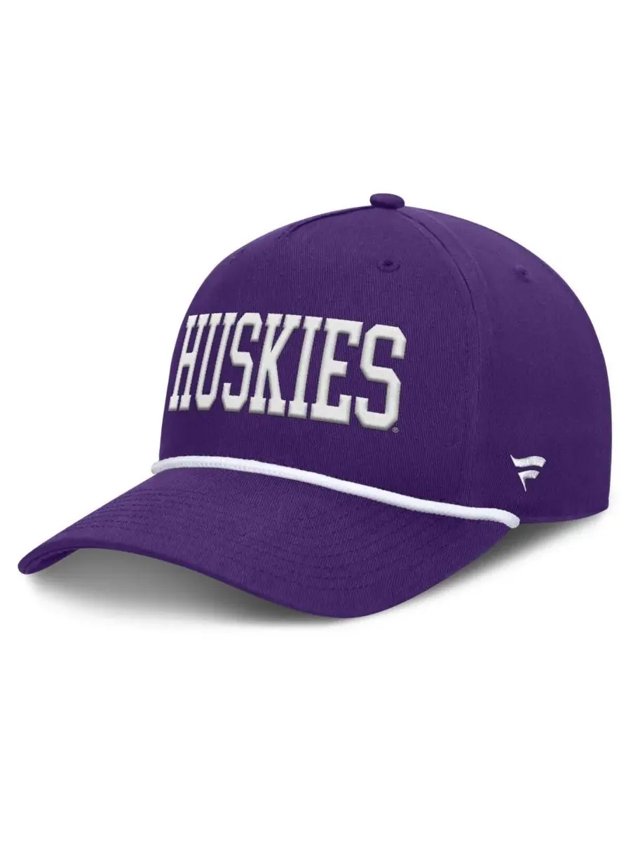 Fanatics Мужская фиолетовая кепка Washington Huskies с регулируемым размером шнура для фиксации мяча — изображение 1 из 4