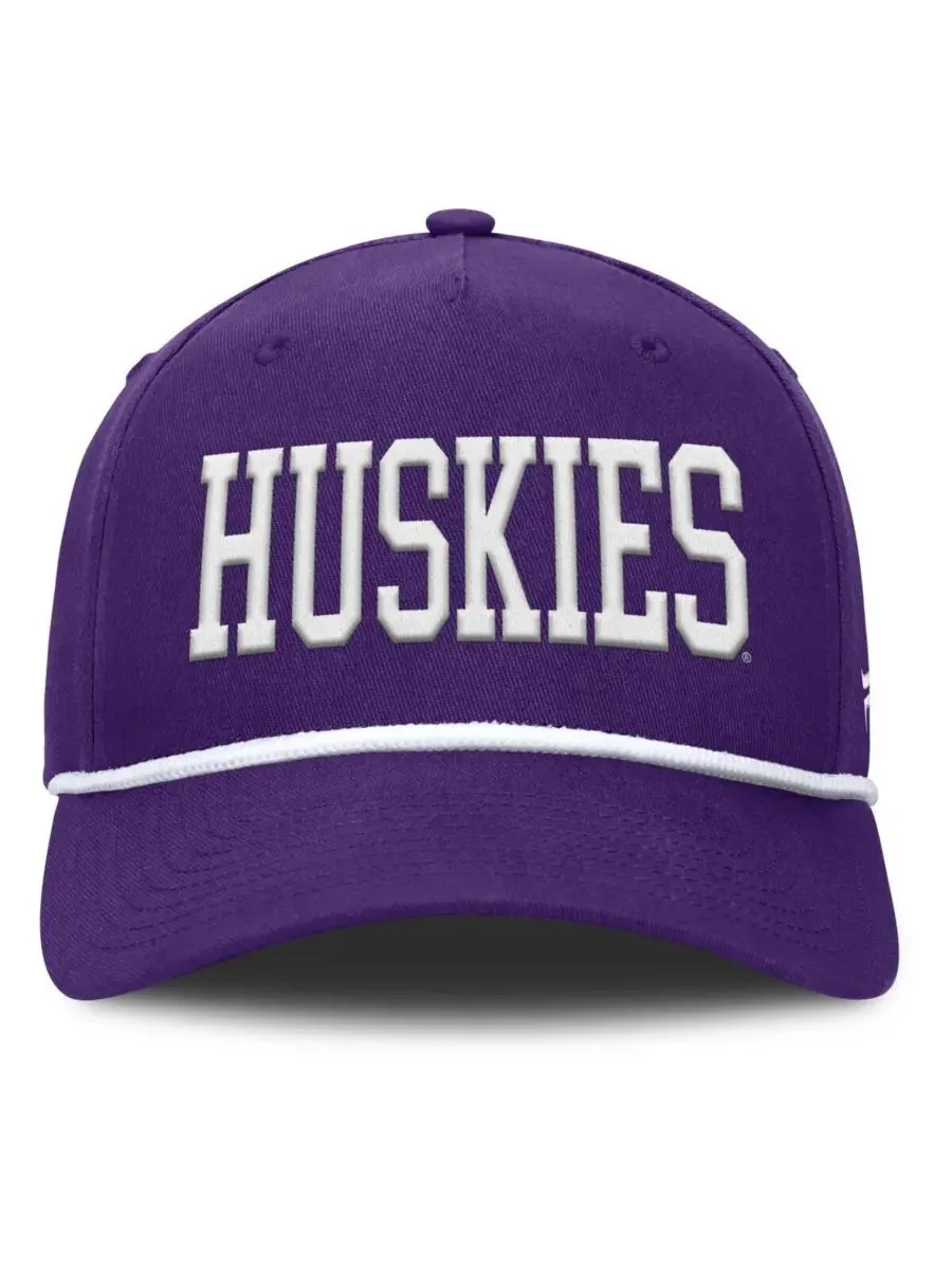 Fanatics Мужская фиолетовая кепка Washington Huskies с регулируемым размером шнура для фиксации мяча — изображение 2 из 4