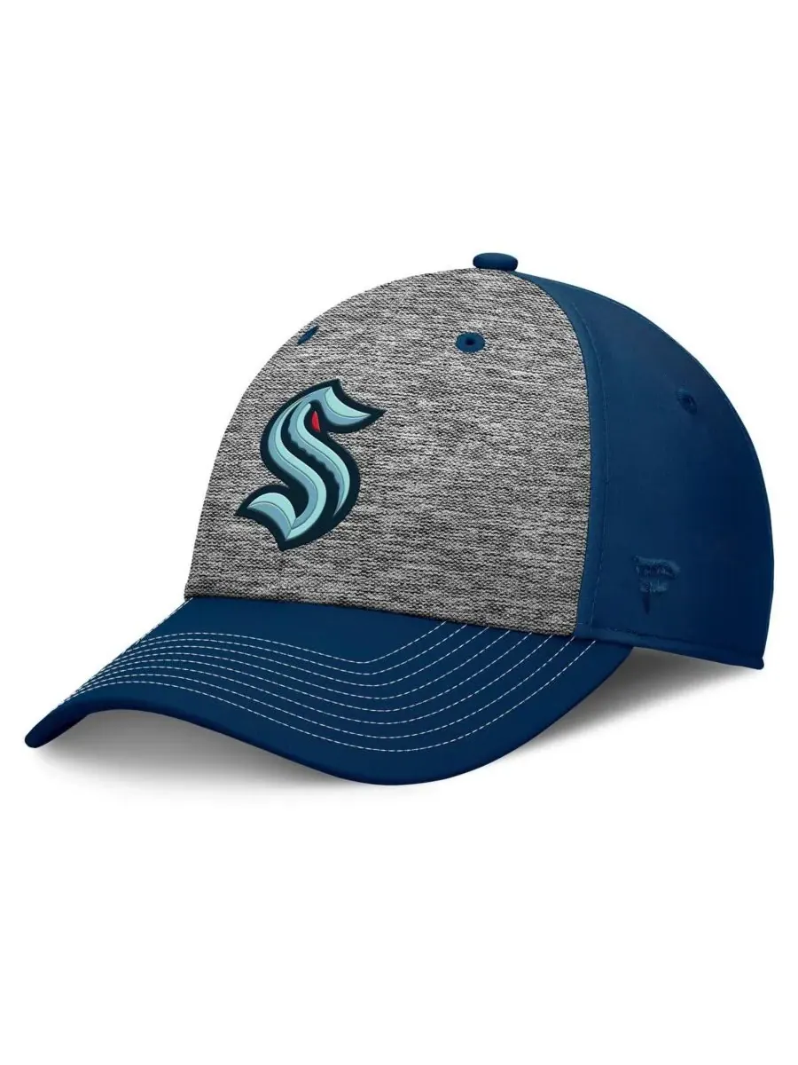 Fanatics Мужская кепка Seattle Kraken Fundamental Top Shelf 2-Tone Flex Hat серого/темно-синего — изображение 1 из 4