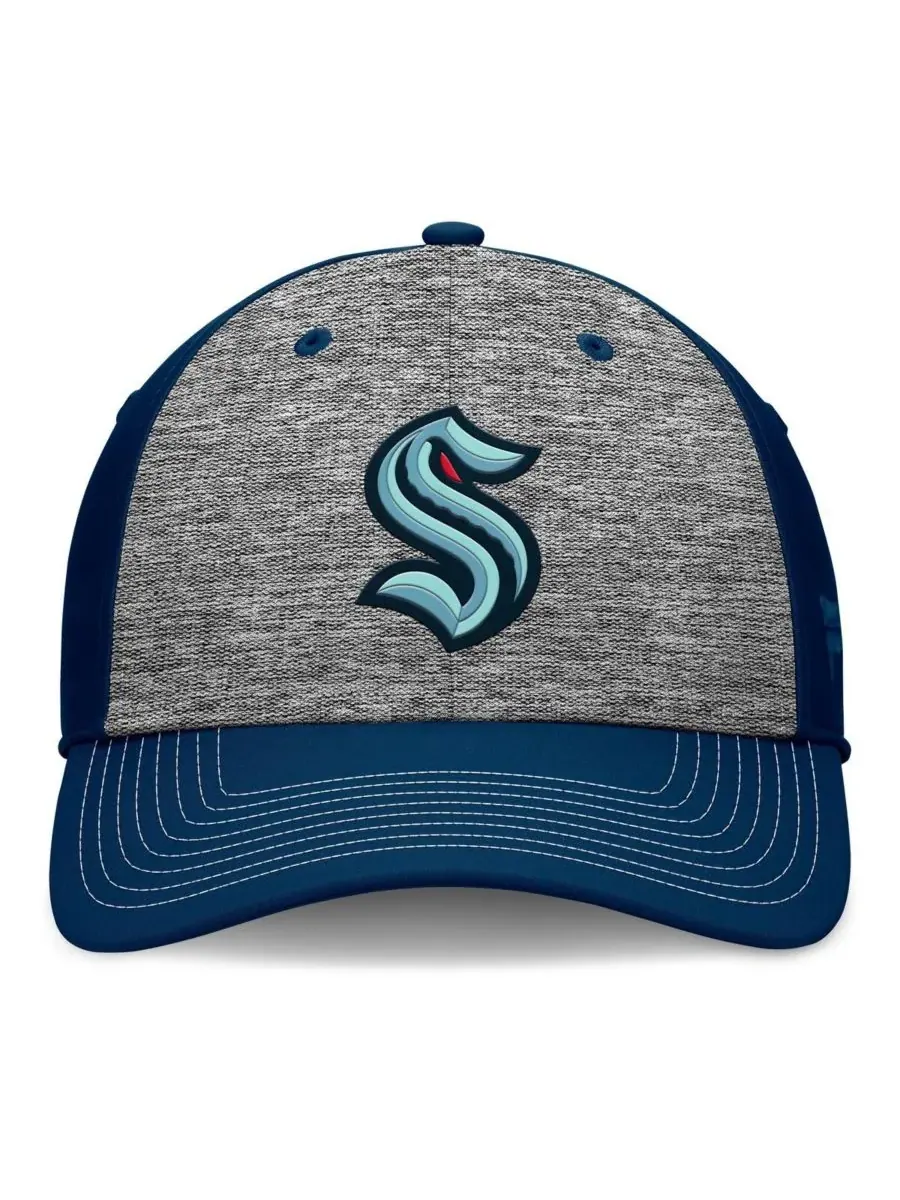 Fanatics Мужская кепка Seattle Kraken Fundamental Top Shelf 2-Tone Flex Hat серого/темно-синего — изображение 2 из 4