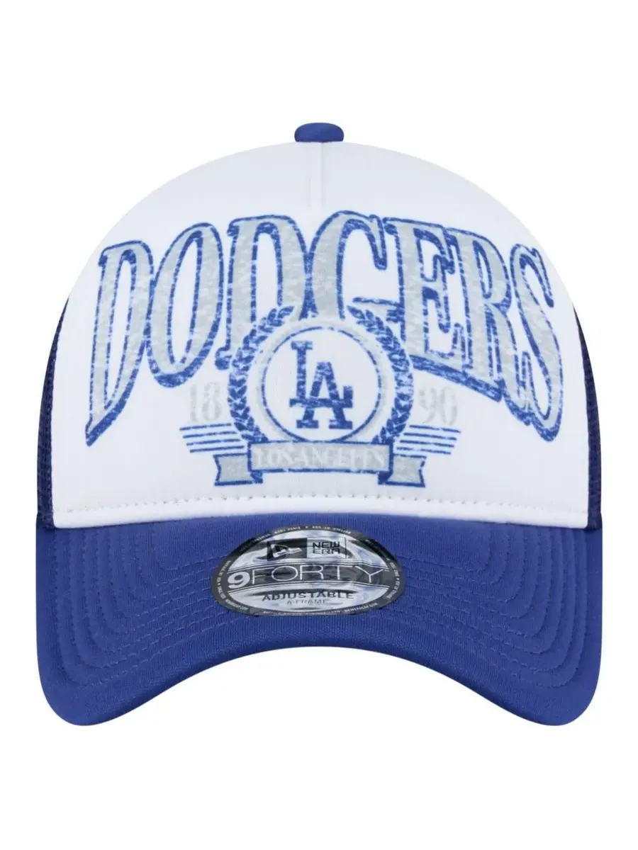 New Era Мужская белая/королевская синяя кепка-тракер Los Angeles Dodgers A-Frame 9FORTY с — изображение 3 из 4, белый