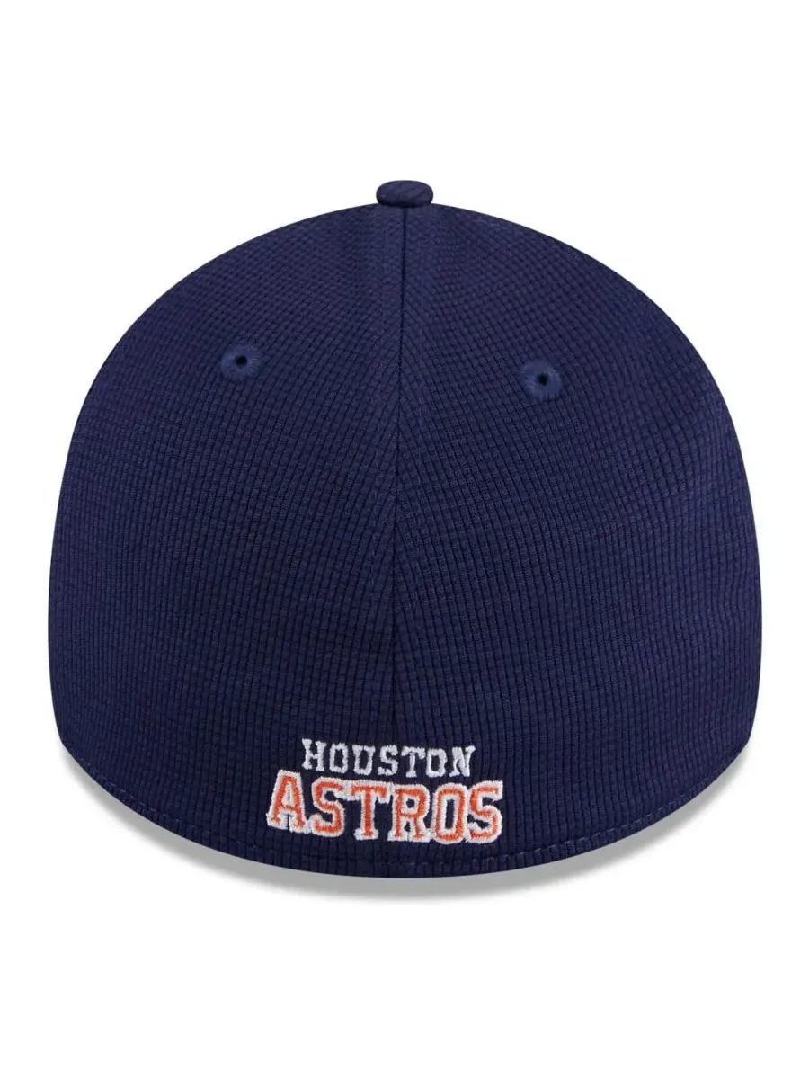 New Era Мужская оранжевая бейсболка Houston Astros 2024 Batting Practice 39THIRTY Flex Hat — изображение 3 из 3, темно-синий