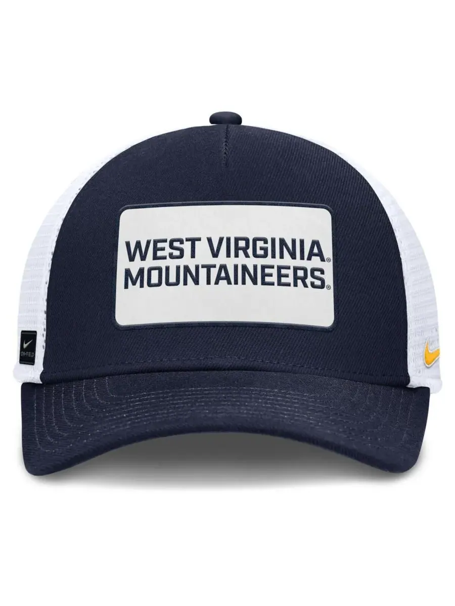 Nike Мужская регулируемая бейсболка West Virginia Mountaineers 2025 On-Field Rise Patch — изображение 2 из 4