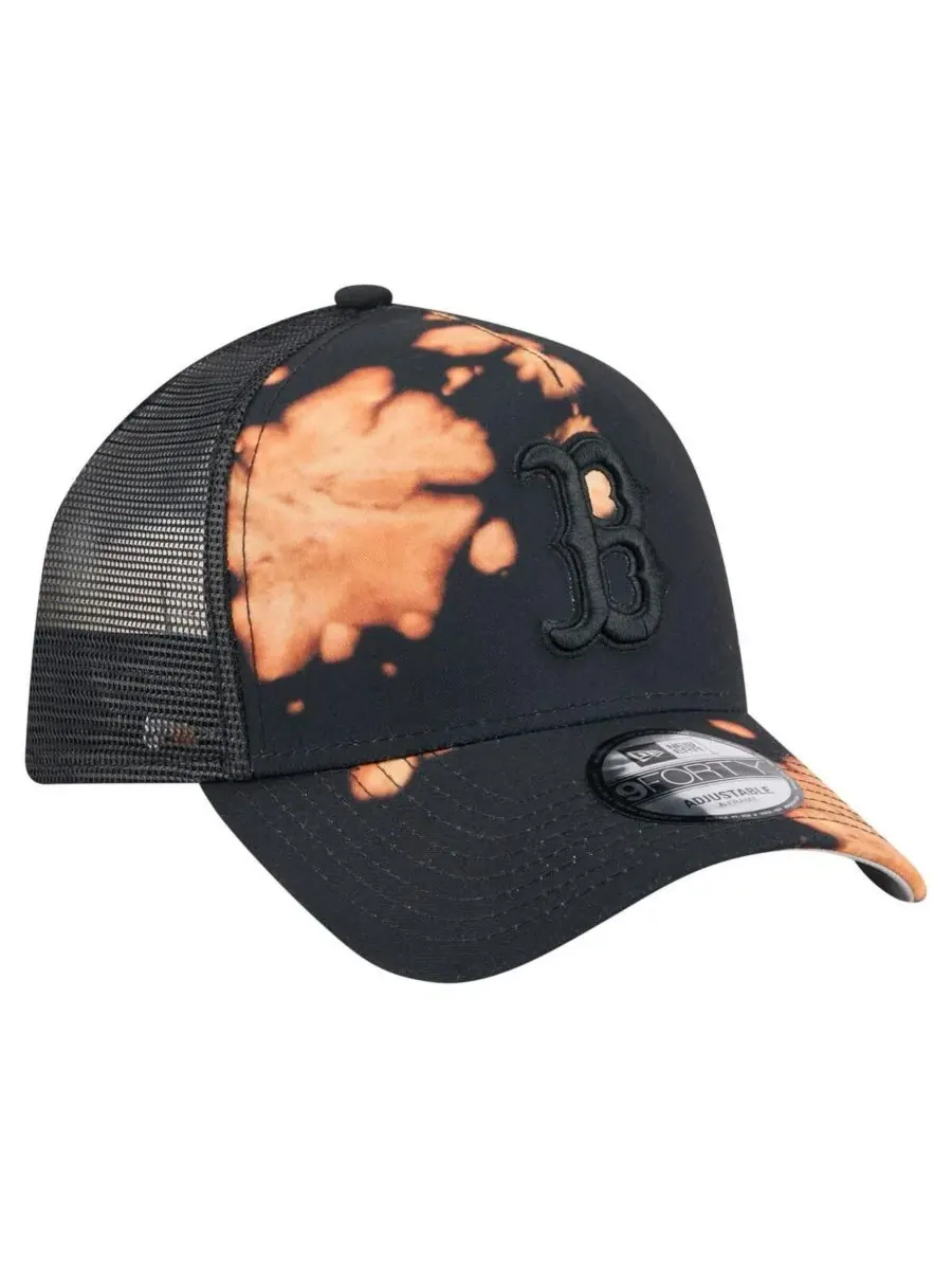 New Era Мужская черная бейсболка Boston Red Sox с отбеленной передней частью типа A-Frame 9FORTY с — изображение 3 из 4