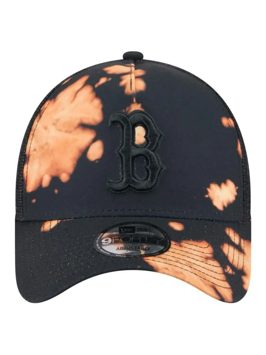 New Era Мужская черная бейсболка Boston Red Sox с отбеленной передней частью типа A-Frame 9FORTY с — изображение 4 из 4