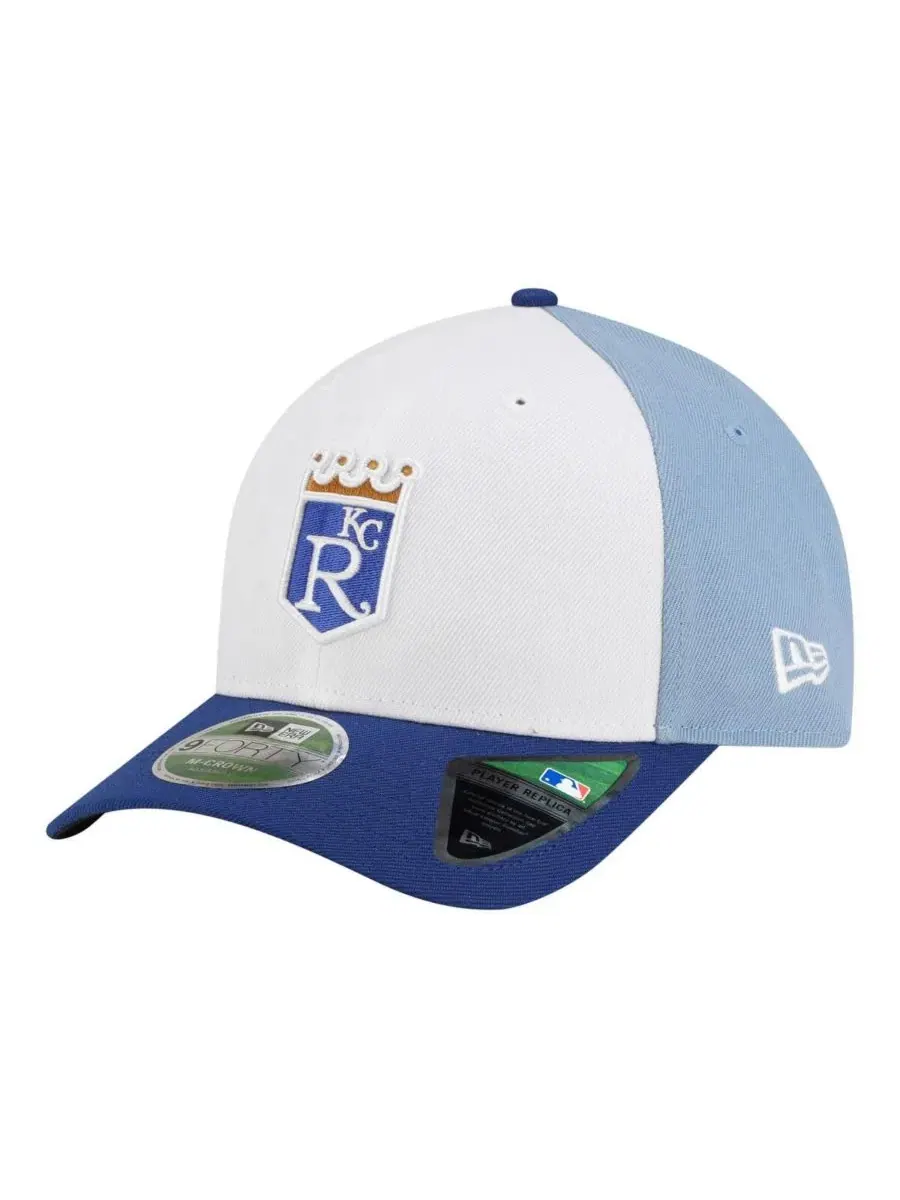 Мужская белая/светло-голубая бейсболка Kansas City Royals Player Replica 9FORTY M-Crown с — изображение 1 из 4