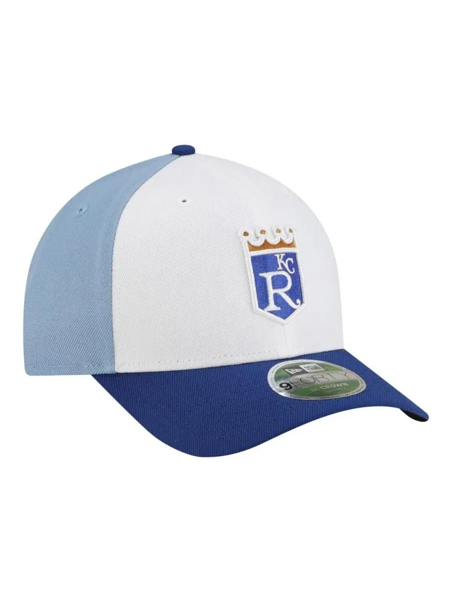 Мужская белая/светло-голубая бейсболка Kansas City Royals Player Replica 9FORTY M-Crown с — изображение 3 из 4