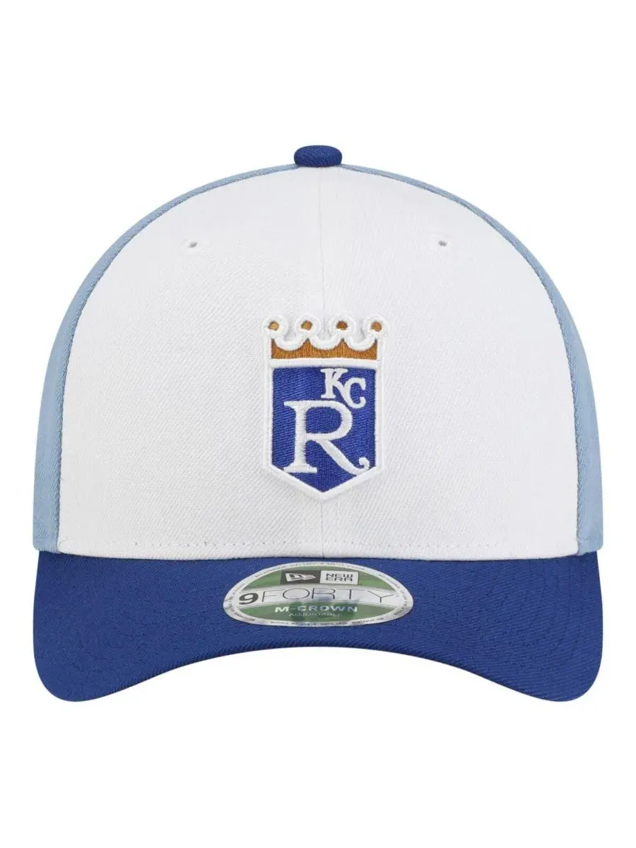 Мужская белая/светло-голубая бейсболка Kansas City Royals Player Replica 9FORTY M-Crown с — изображение 4 из 4