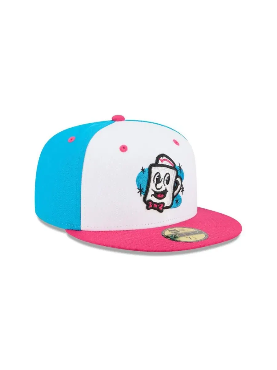 Мужская синяя кепка Somerset Patriots Theme Nights 59FIFTY New Era — изображение 3 из 4, синий