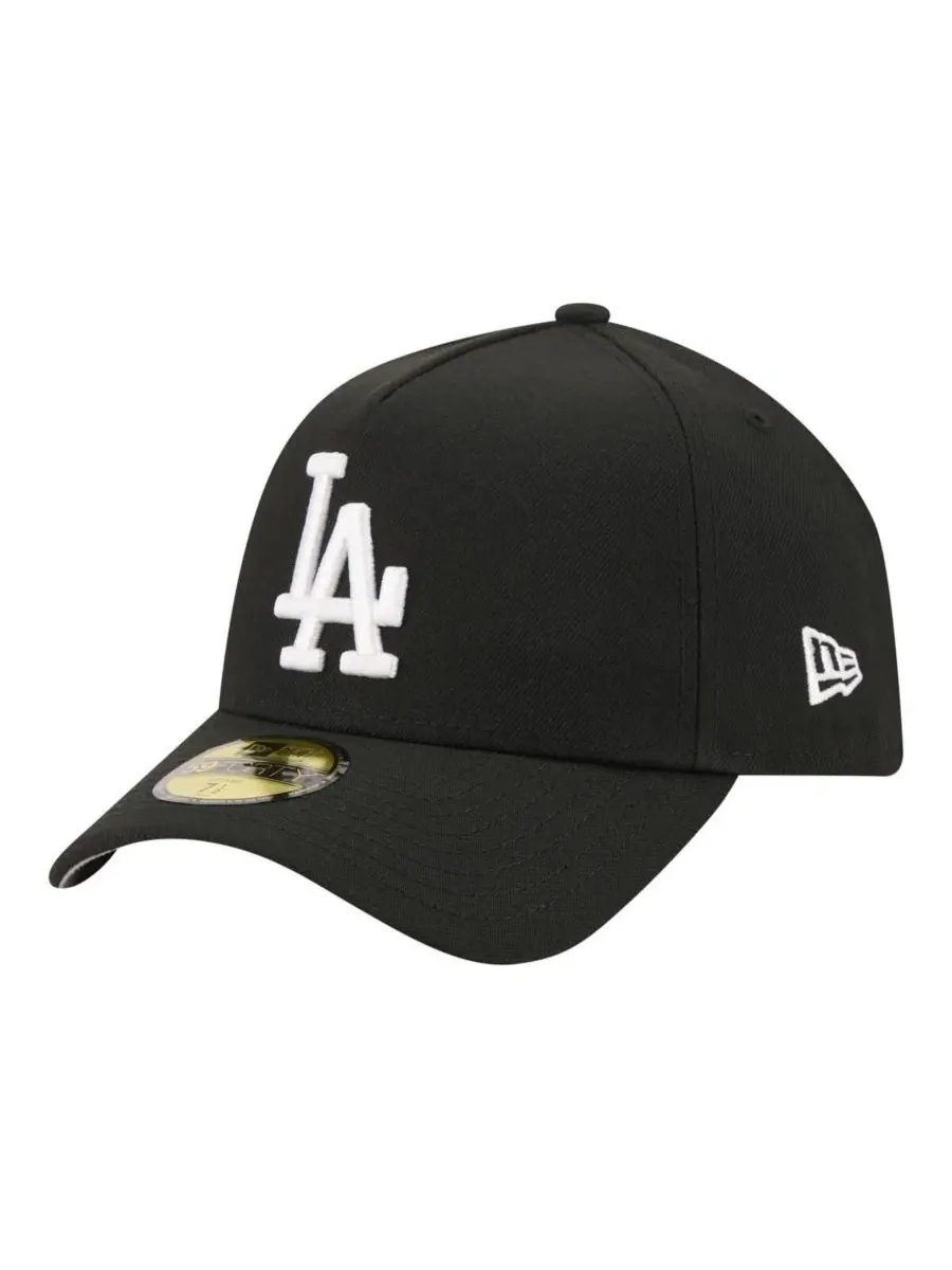 Мужская черная бейсболка Los Angeles Dodgers A-Frame 59FORTY Fitted Hat New Era — изображение 1 из 5, черный
