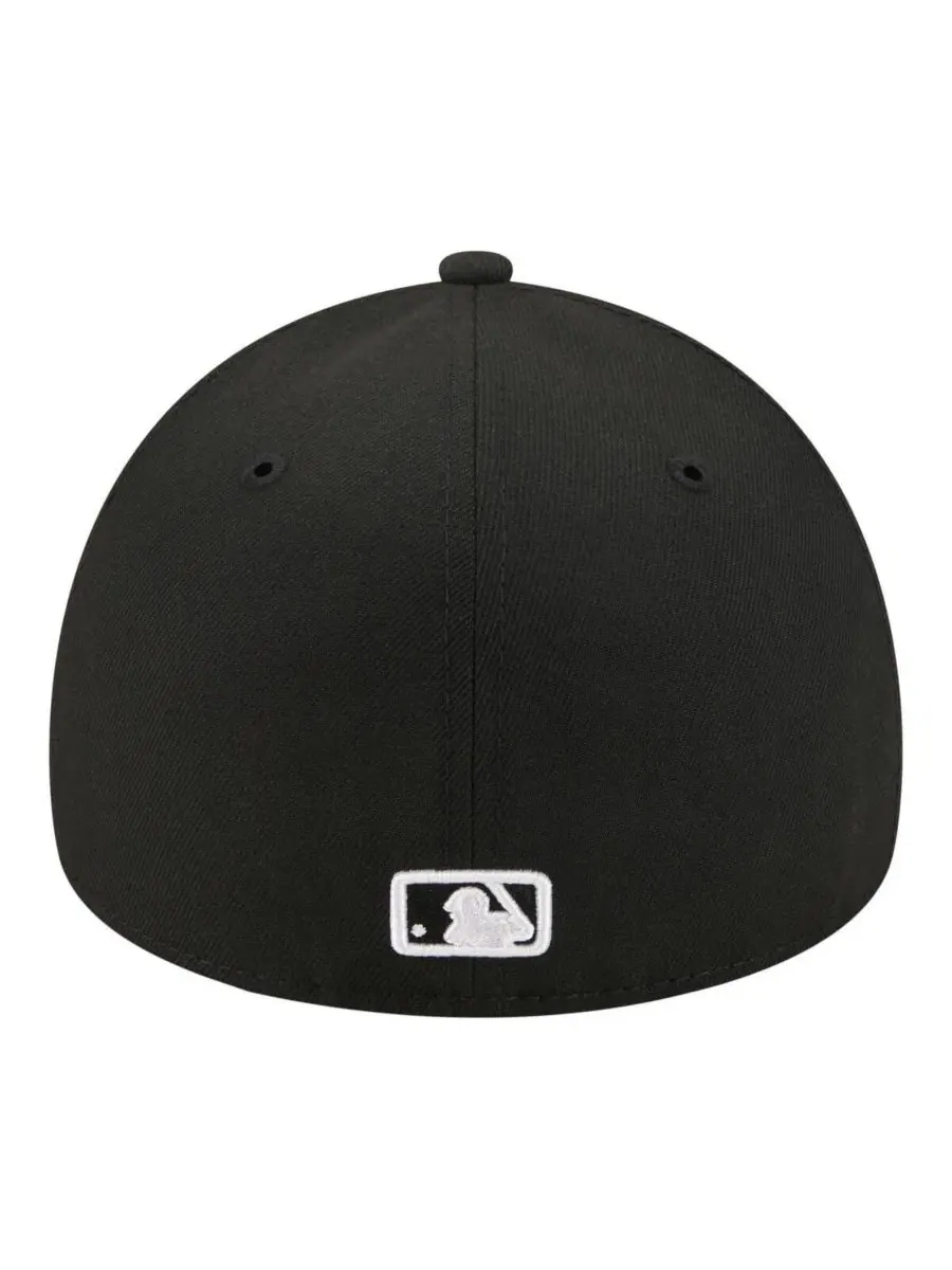 Мужская черная бейсболка Los Angeles Dodgers A-Frame 59FORTY Fitted Hat New Era — изображение 4 из 5, черный