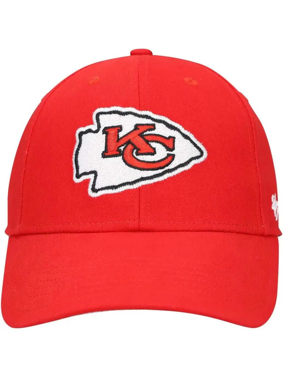 '47 Brand Детская красная регулируемая бейсболка Kansas City Chiefs Basic MVP — изображение 2 из 4, красный