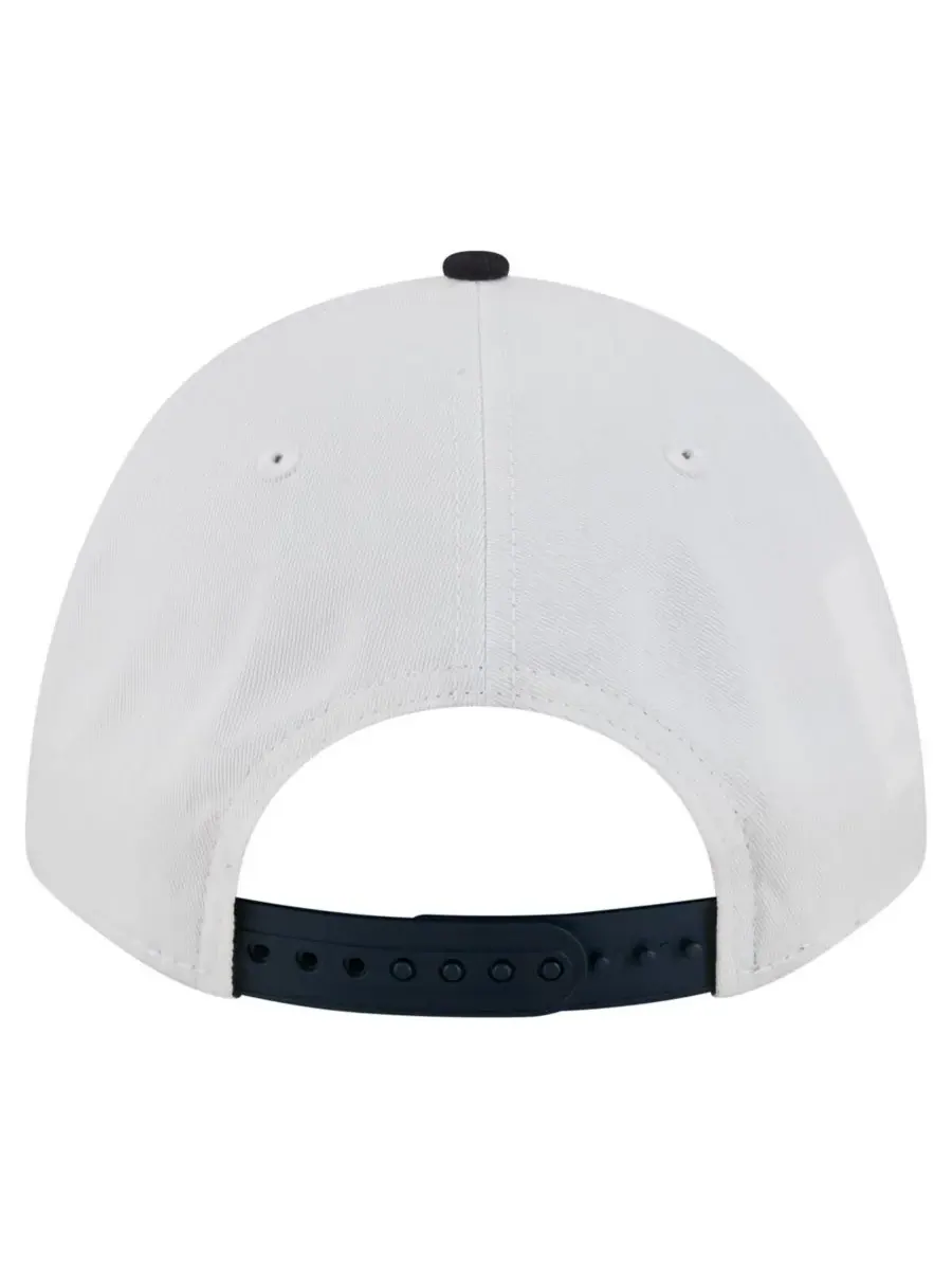 New Era Мужская кепка 9FORTY A-Frame M-Crown с регулируемой высотой, бело-синий, с двухцветной — изображение 3 из 5
