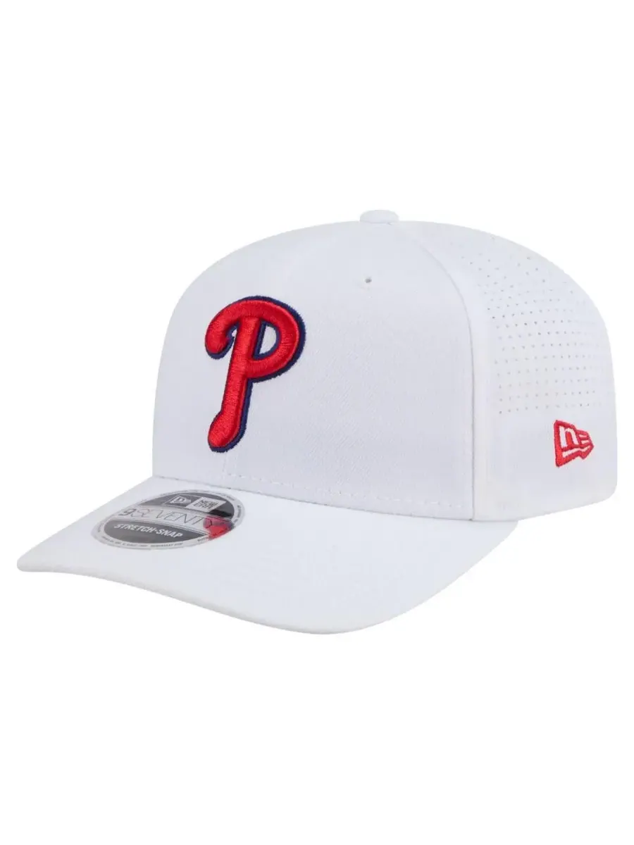 New Era Мужская белая регулируемая кепка Philadelphia Phillies COOLERA 9SEVENTY — изображение 1 из 4, белый