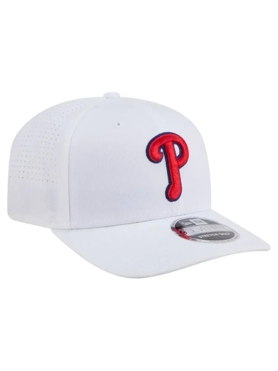 New Era Мужская белая регулируемая кепка Philadelphia Phillies COOLERA 9SEVENTY — изображение 3 из 4, белый