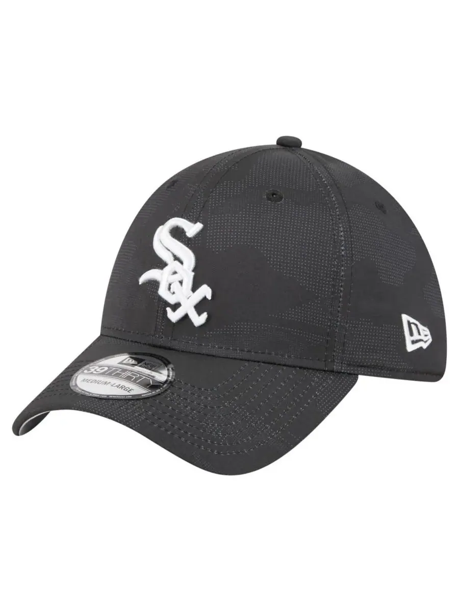 New Era Мужская черная кепка Chicago White Sox с камуфляжным рисунком 39THIRTY Flex — изображение 1 из 5, черный