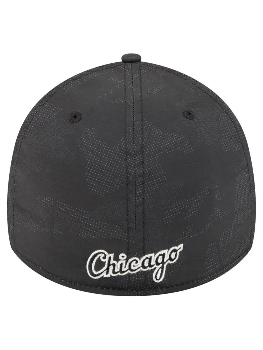New Era Мужская черная кепка Chicago White Sox с камуфляжным рисунком 39THIRTY Flex — изображение 2 из 5, черный