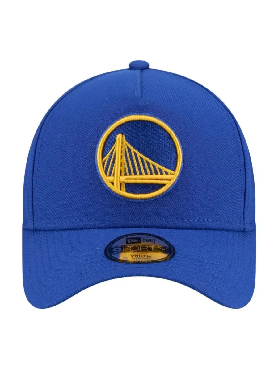Детская бейсболка Big Boys and Girls Royal Golden State Warriors 9FORTY A-Frame Adjustable Hat New — изображение 2 из 5