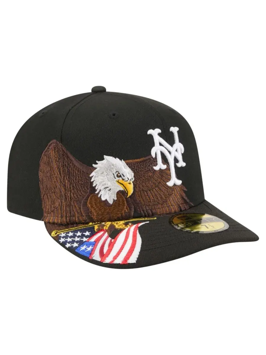 Бейсболка New Era New York Mets с вышитым орлом — изображение 1 из 5, черный