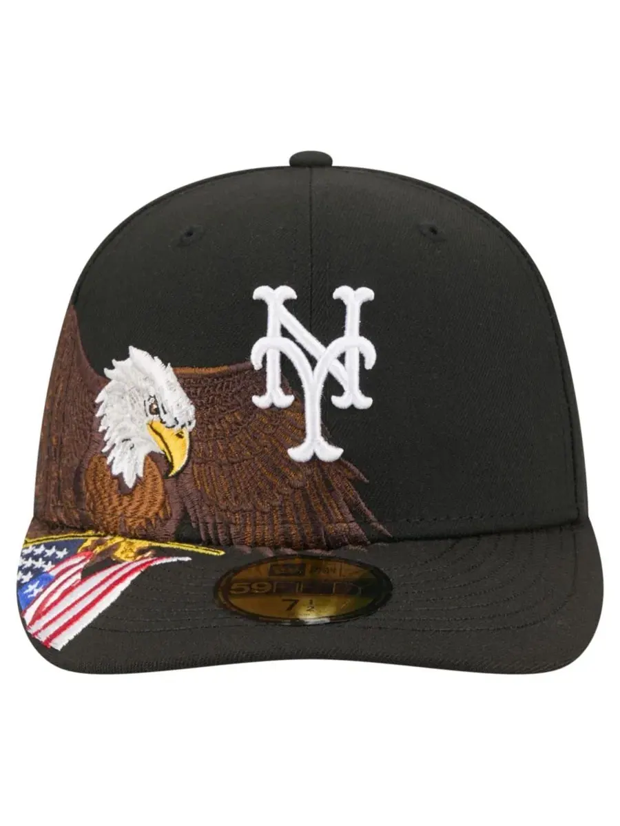 Бейсболка New Era New York Mets с вышитым орлом — изображение 5 из 5, черный