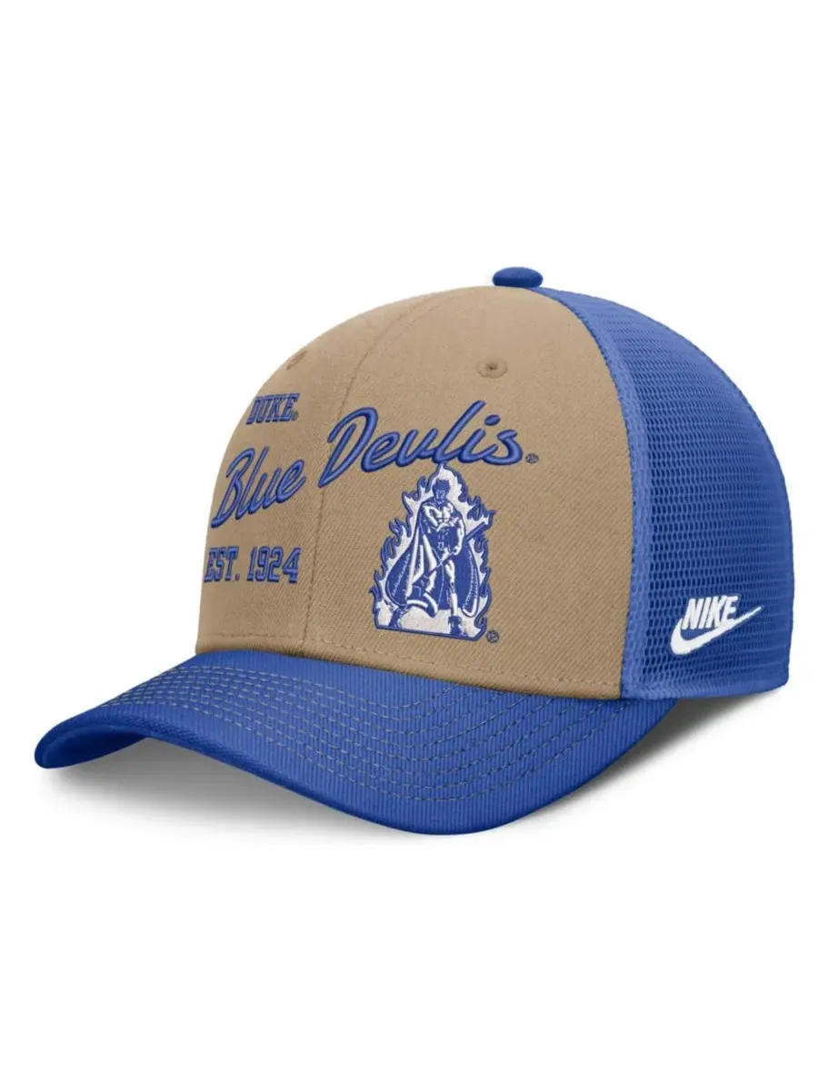 Кепка-тракер с вышивкой Duke Blue Devils Nike — изображение 1 из 4, бежевый