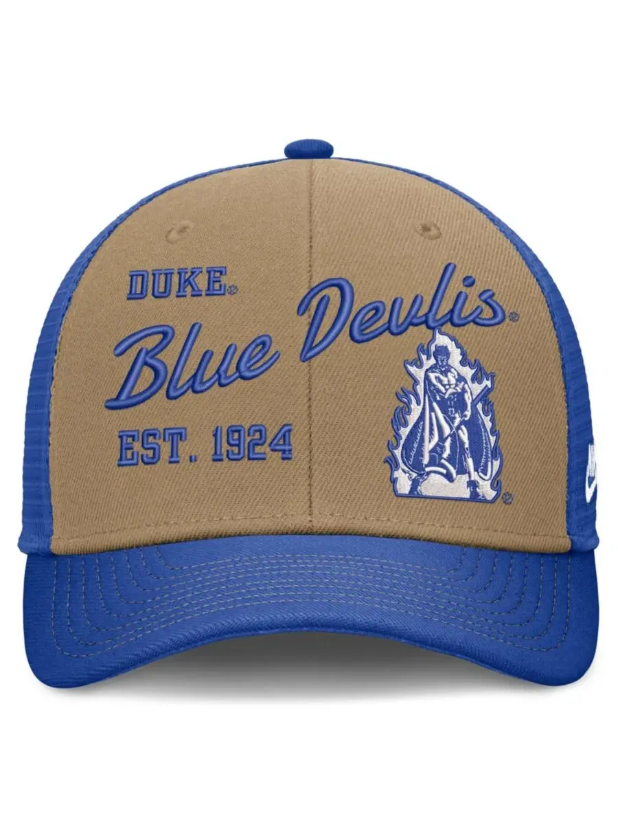 Кепка-тракер с вышивкой Duke Blue Devils Nike — изображение 2 из 4, бежевый