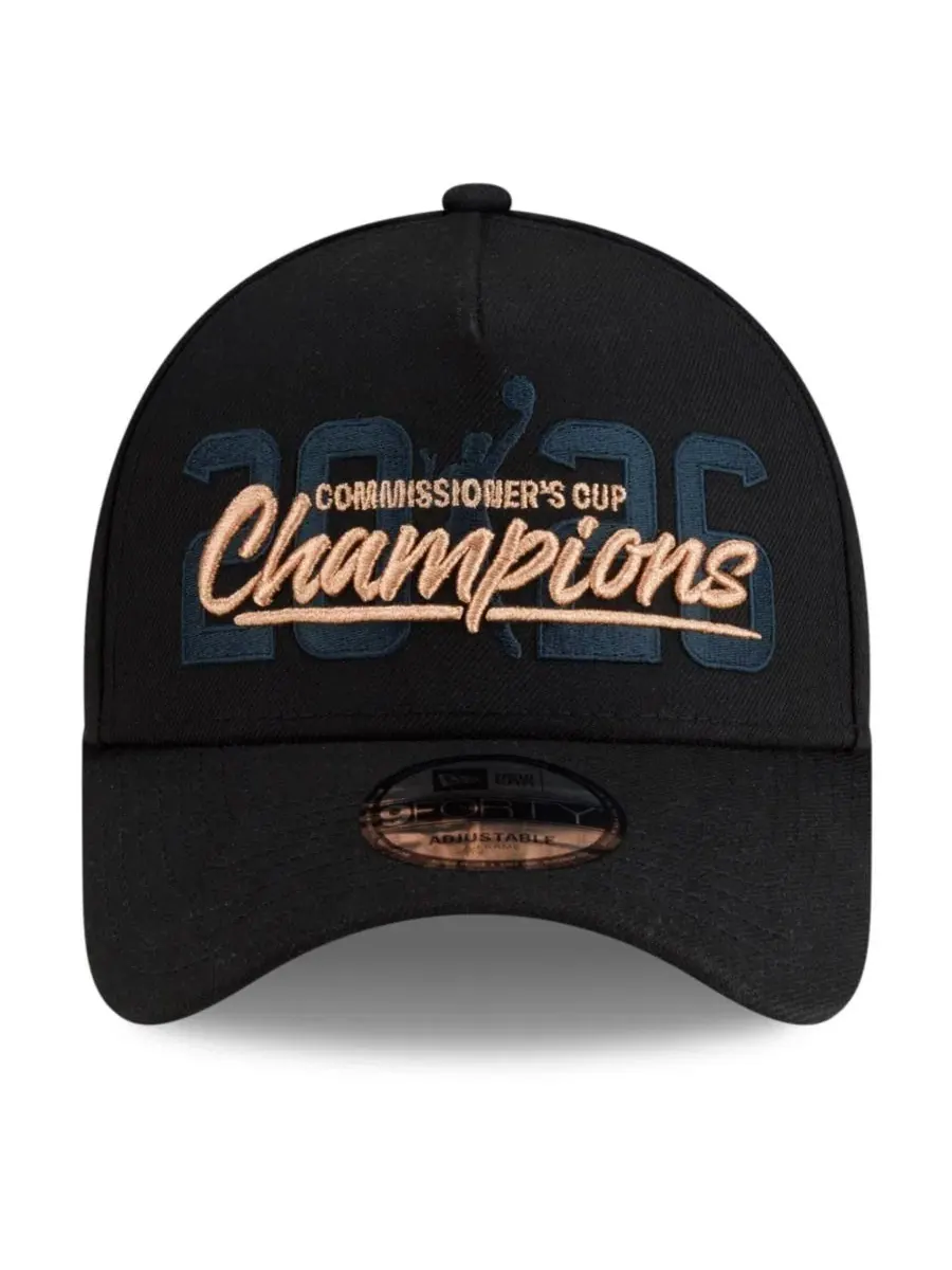 Кепка New York Liberty 2026 WNBA Commissioner's Cup Champions A-Frame 9FORTY New Era — изображение 2 из 5, черный