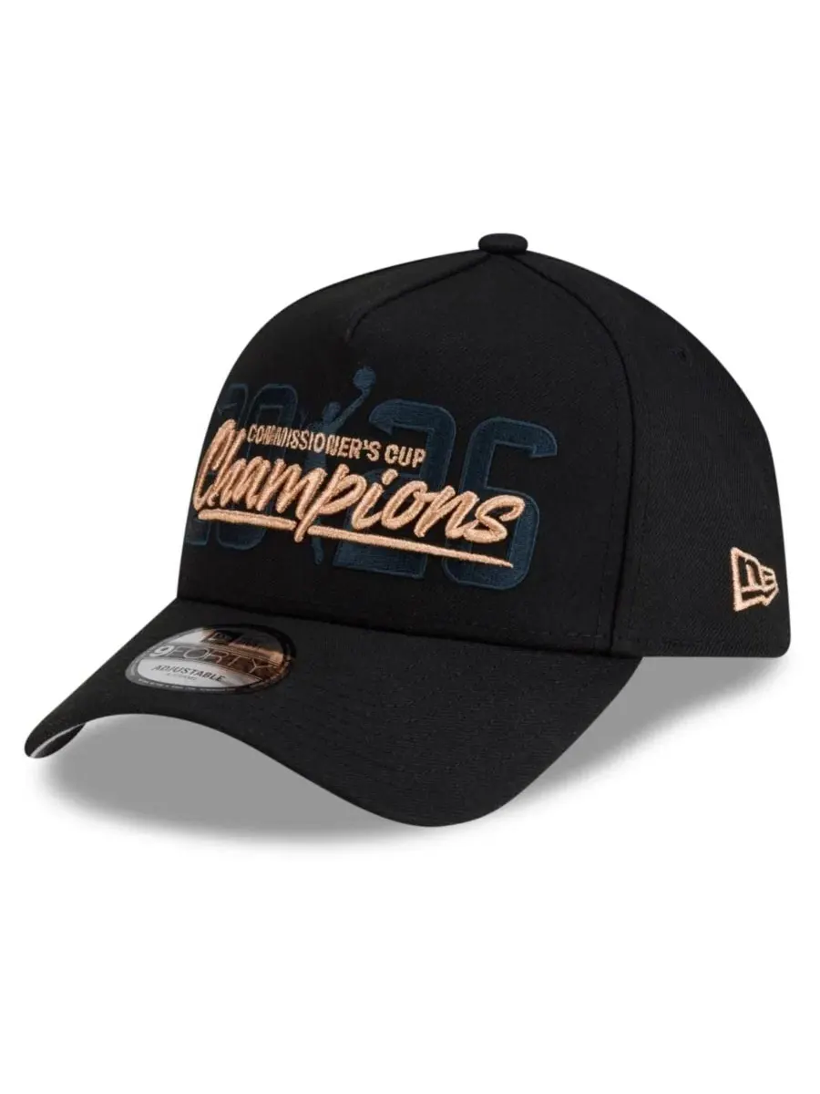 Кепка New York Liberty 2026 WNBA Commissioner's Cup Champions A-Frame 9FORTY New Era — изображение 3 из 5, черный