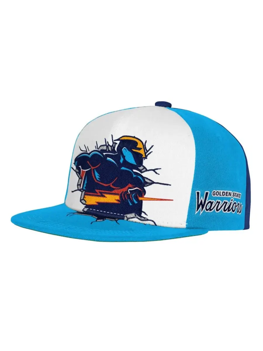Кепка-снапбек с вышивкой Golden State Warriors Mitchell & Ness — изображение 1 из 3, светлый синий