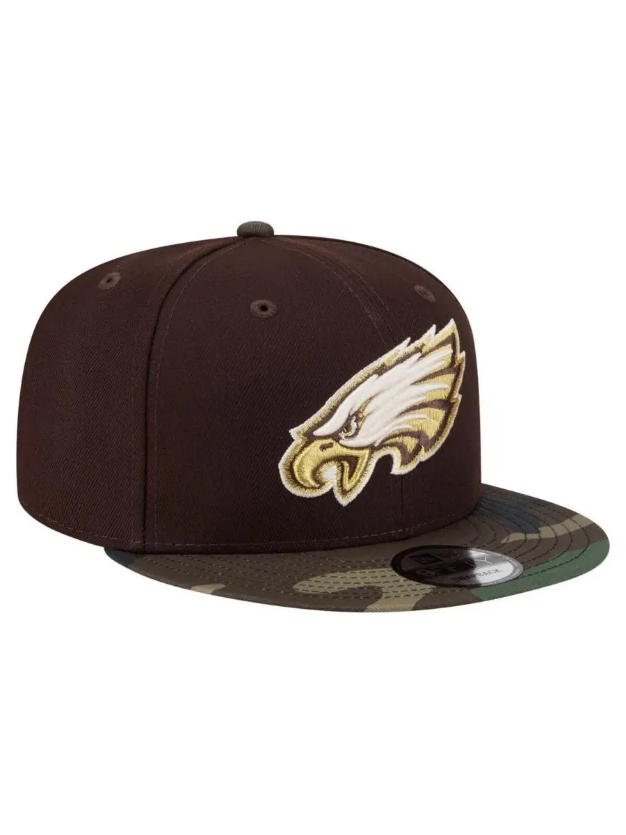 Кепка-снапбек с принтом Burnt Wood Camo New Era — изображение 3 из 5, темный коричневый