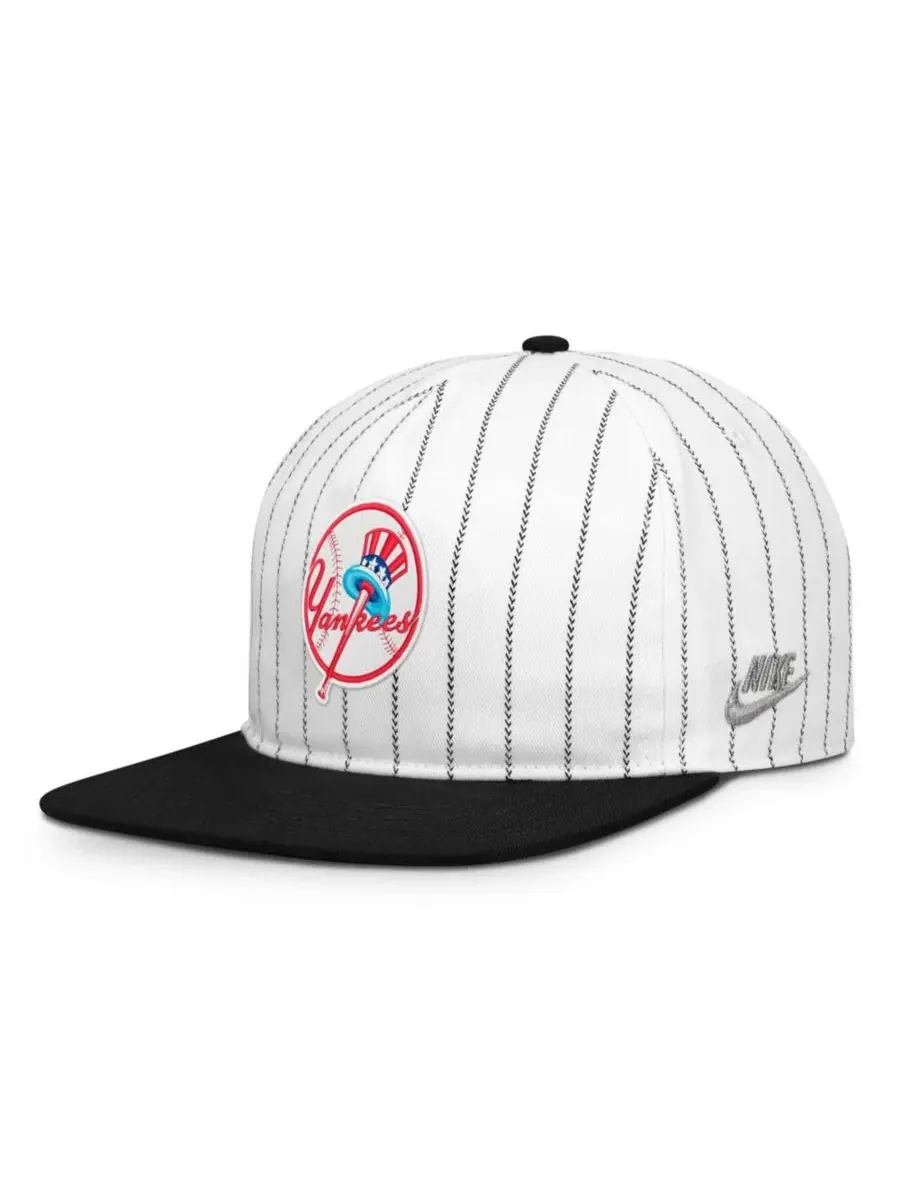 Бейсболка Nike, модель New York Yankees Cooperstown Collection Pro Adjustable Hat — изображение 1 из 4, белый черный