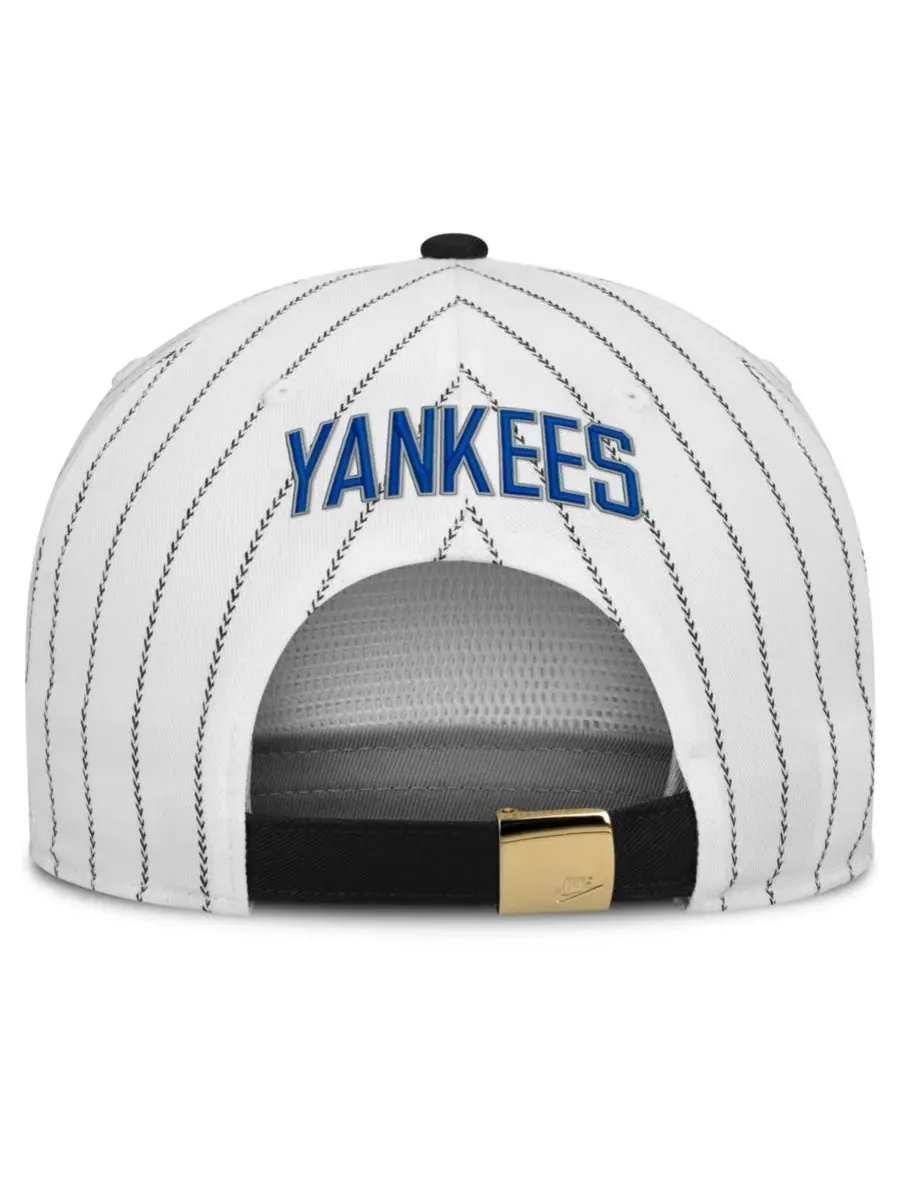 Бейсболка Nike, модель New York Yankees Cooperstown Collection Pro Adjustable Hat — изображение 4 из 4, белый черный