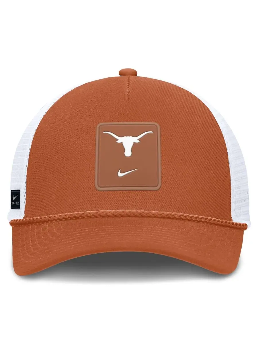 Кепка-тракер с сеткой Nike, модель 2026 On-Field Gameday Rope Trucker, Texas Longhorns, Texas — изображение 2 из 4