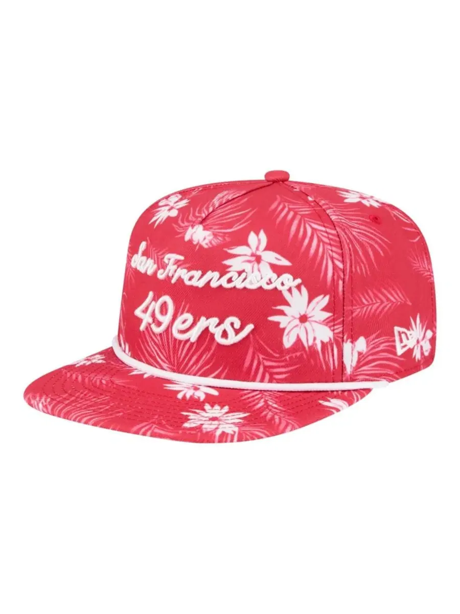 Кепка-снапбек с принтом Palm Print A-Frame 9FIFTY New Era — изображение 1 из 5, алый