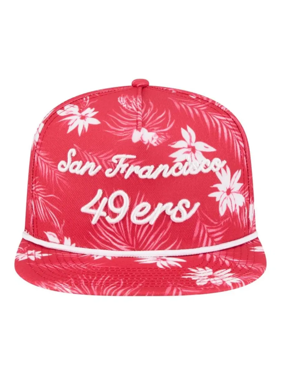 Кепка-снапбек с принтом Palm Print A-Frame 9FIFTY New Era — изображение 2 из 5, алый