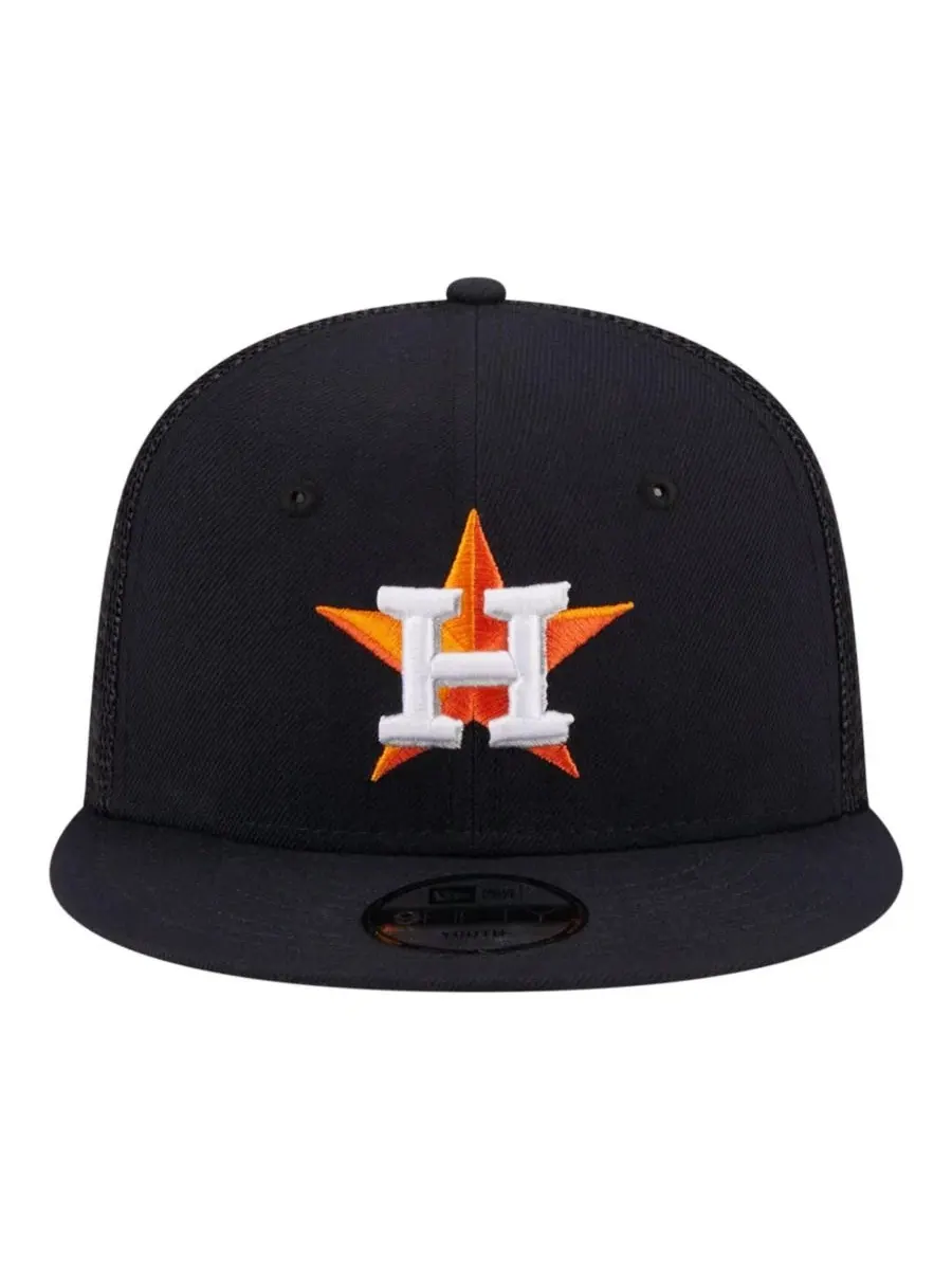 Кепка-снэпбек с вышитым логотипом New Era Houston Astros 9FIFTY — изображение 4 из 5, темно-синий