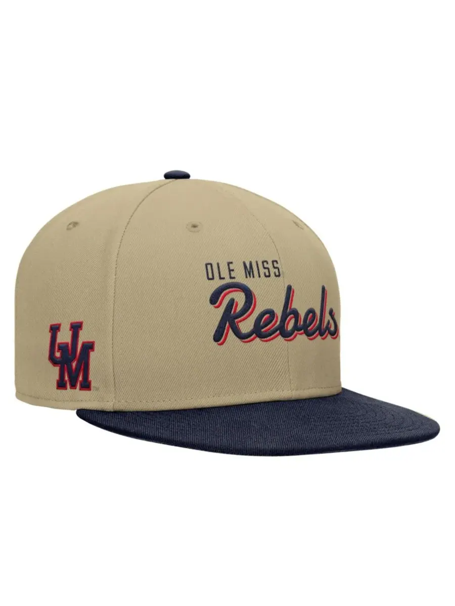 Кепка Nike Ole Miss Rebels Pro Dri-FIT Snapback — изображение 1 из 3, бежевый темно-синий