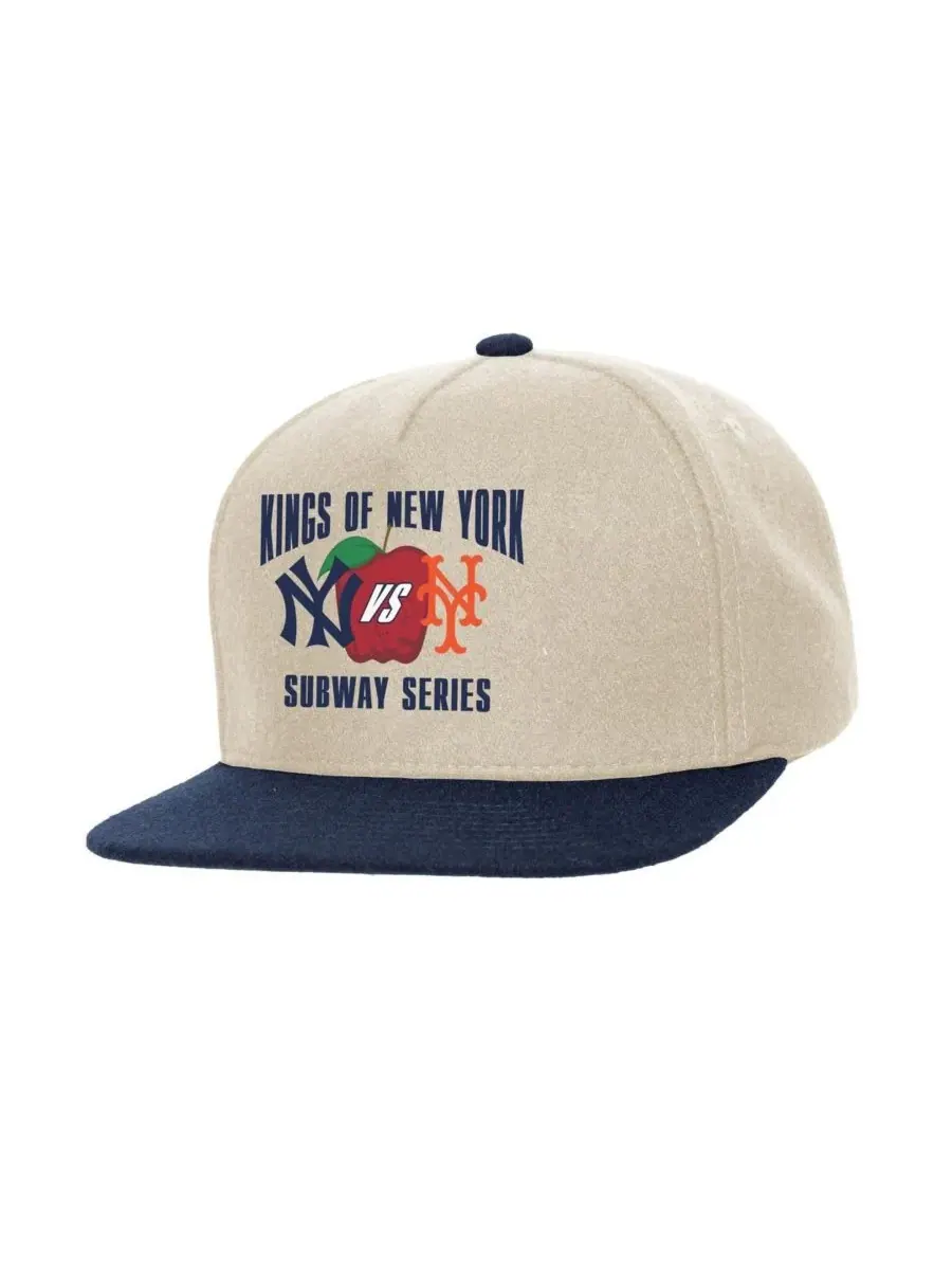 Mitchell & Ness Бейсболка Cream New York Yankees vs New York Mets Subway Series Matchup Pro Pinch — изображение 1 из 2