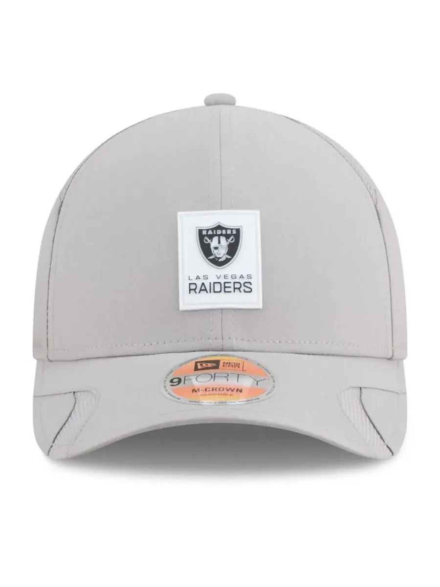 New Era Мужская серая регулируемая кепка Las Vegas Raiders 2025 Sideline M-Crown 9FORTY — изображение 5 из 5, серый