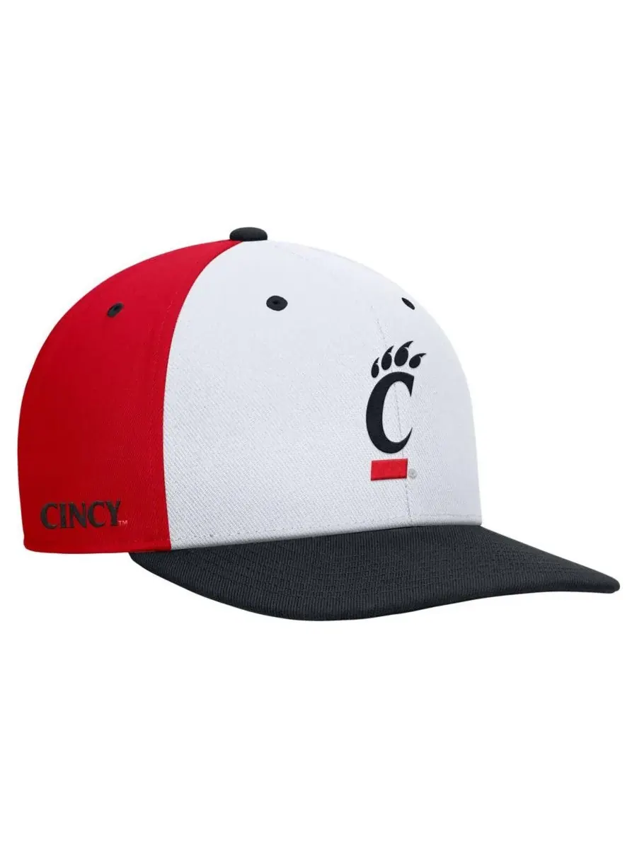 Nike Мужская бело-красная бейсболка Cincinnati Bearcats Pro Performance Snapback — изображение 1 из 3, белый красный