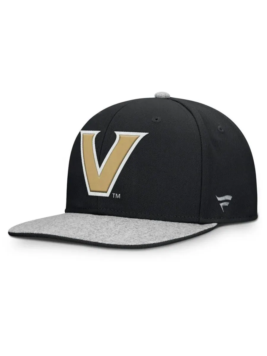 Fanatics Мужская черная бейсболка Vanderbilt Commodores Loden Snapback — изображение 1 из 4, черный серый